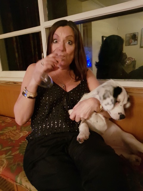Pauline and puppy Alba